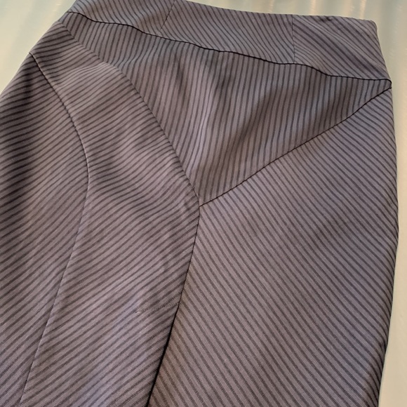 Vintage DS Lab Pinstripe Bias Cut Pencil Skirt Size 8 - Picture 5 of 10